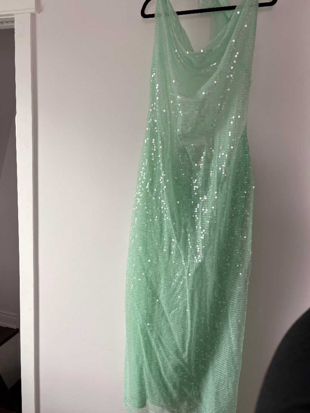 Sheer Sparkle Peppermayo Dress Green - Size 16 - Picture 2 of 4